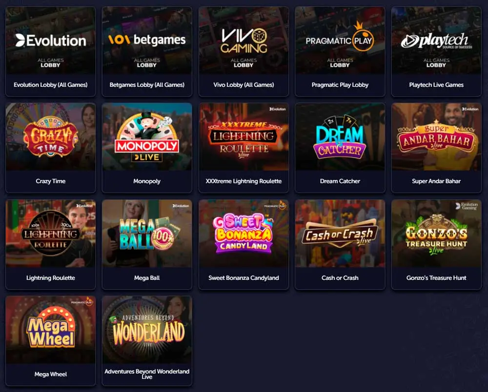 Kasyno na żywo z prawdziwymi krupierami Gry live w Vavada