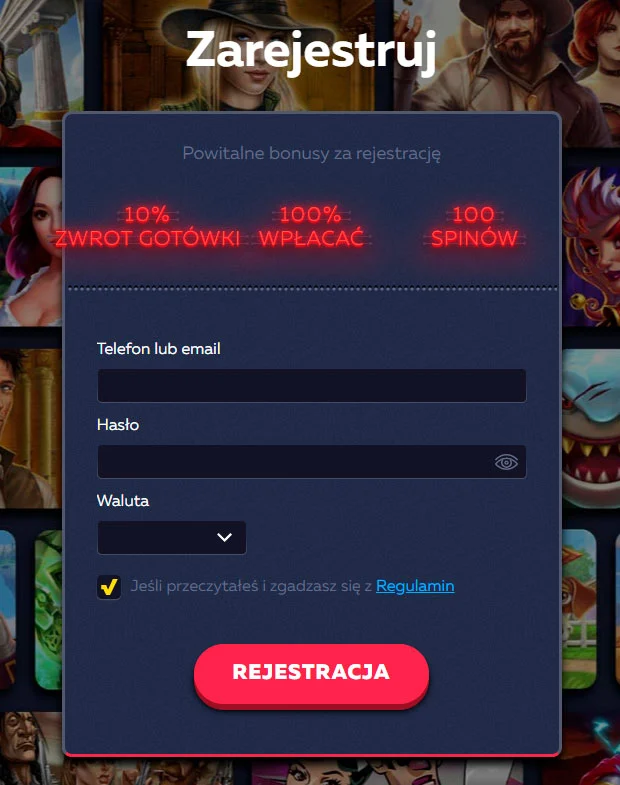 Proces rejestracji krok po kroku Rejestracja w Vavada Casino